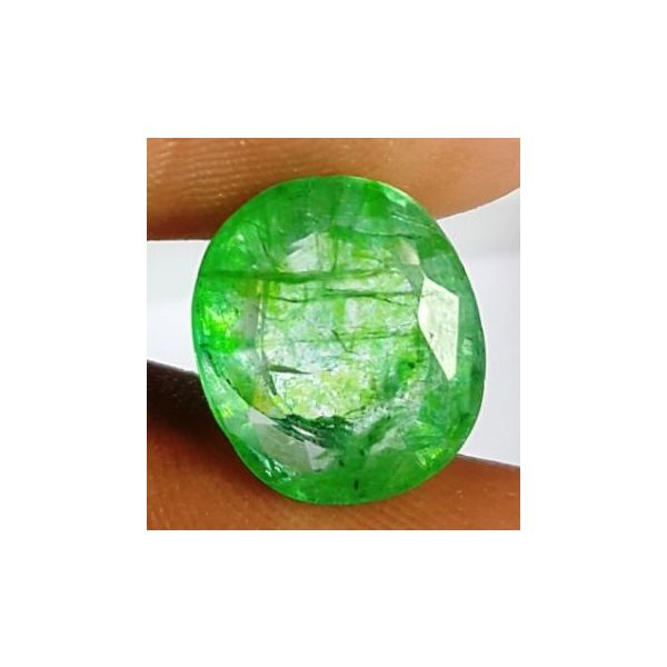 3.98 Carats NaturalColumbian Emerald 11.35 x 10.19 x 4.33 mm