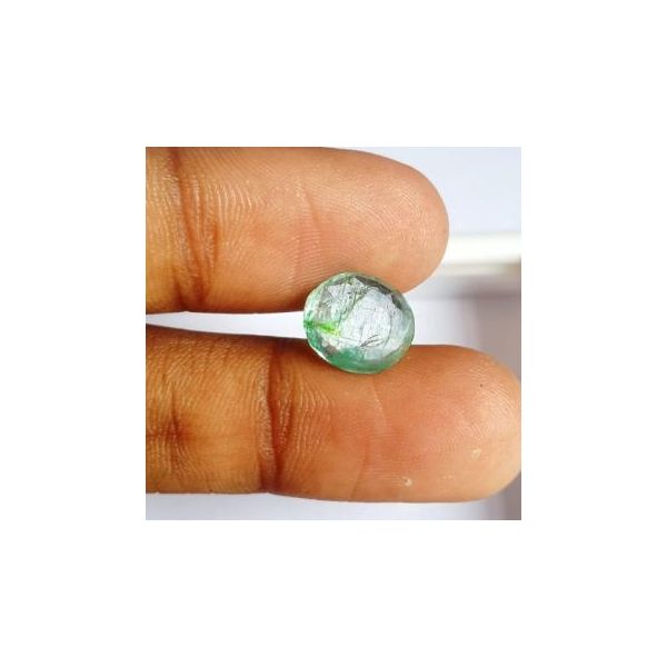 3.23 Carats NaturalColumbian Emerald 10.52 x 9.30 x 4.75 mm