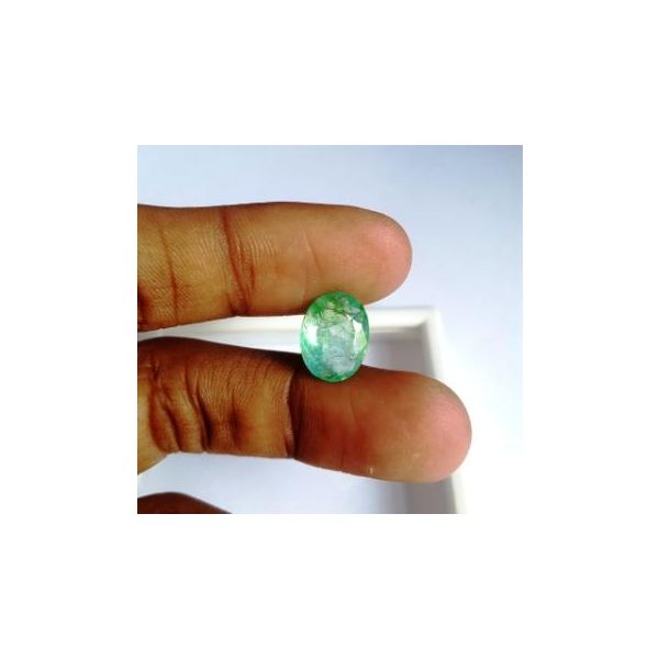 4.13 Carats Natural Columbian Emerald 12.61 x 9.60 x 11.70 mm