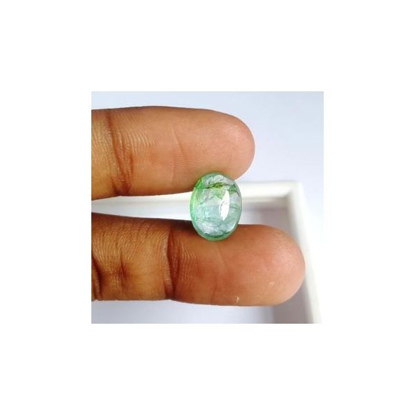 4.13 Carats Natural Columbian Emerald 12.61 x 9.60 x 11.70 mm