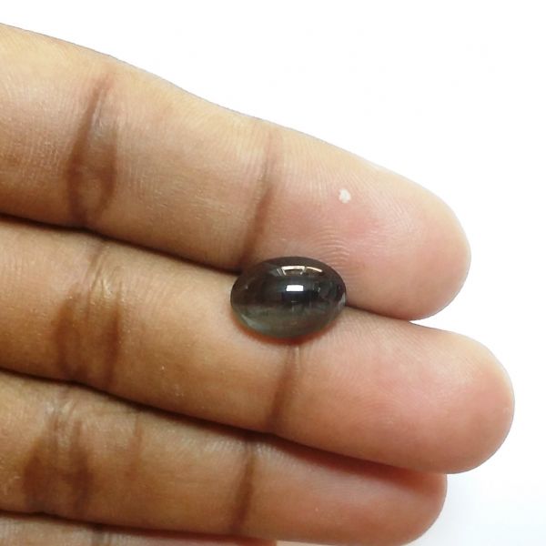 4.86 Carats Natural Black Sillimanite Cats Eye 12.17x8.57x5.40 mm