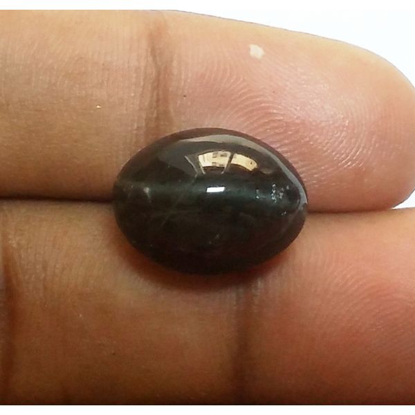 12.63 Carats Natural Black Scapolite Cats Eye 15.17 x 11.72x 9.80 mm
