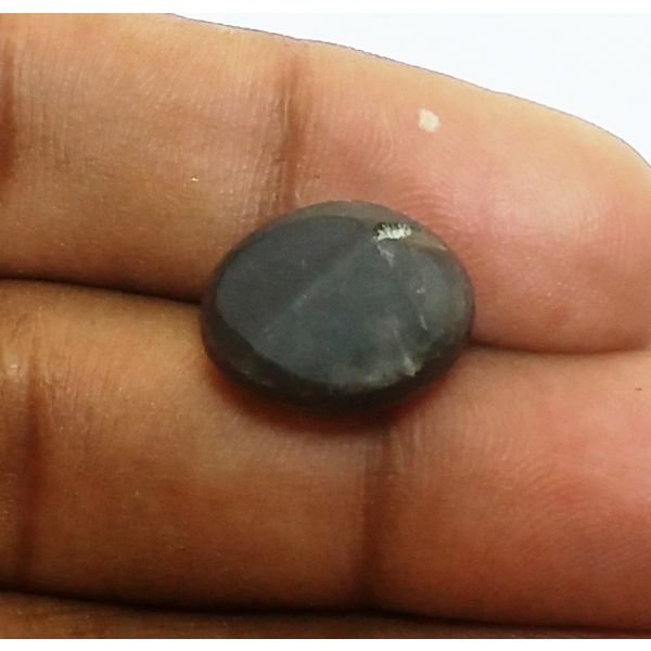 12.63 Carats Natural Black Scapolite Cats Eye 15.17 x 11.72x 9.80 mm