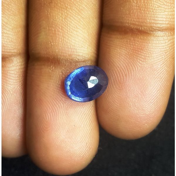 3.58 Carats Natural Blue Sapphire 9.05 x 7.22 x 5.48 mm
