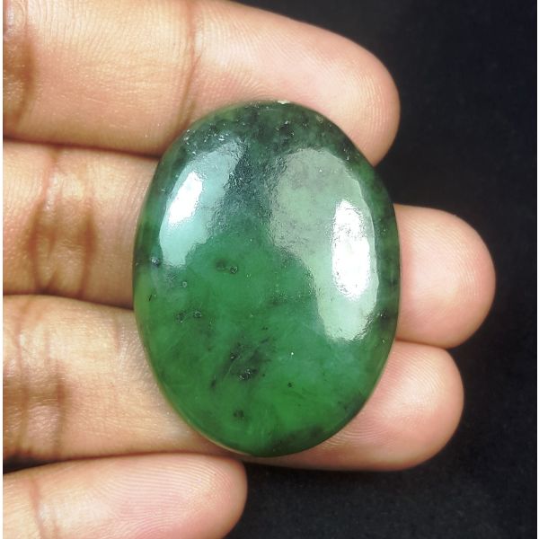 56.3 Carats Natural Green Jade 25.16 x 13.12 x 8.57 mm