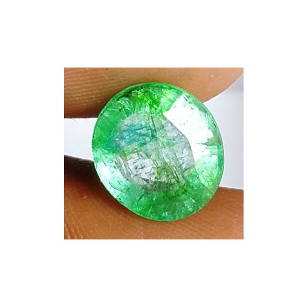 3.90 Carats Natural Columbian Emerald 10.91 x 9.95 x 5.33 mm