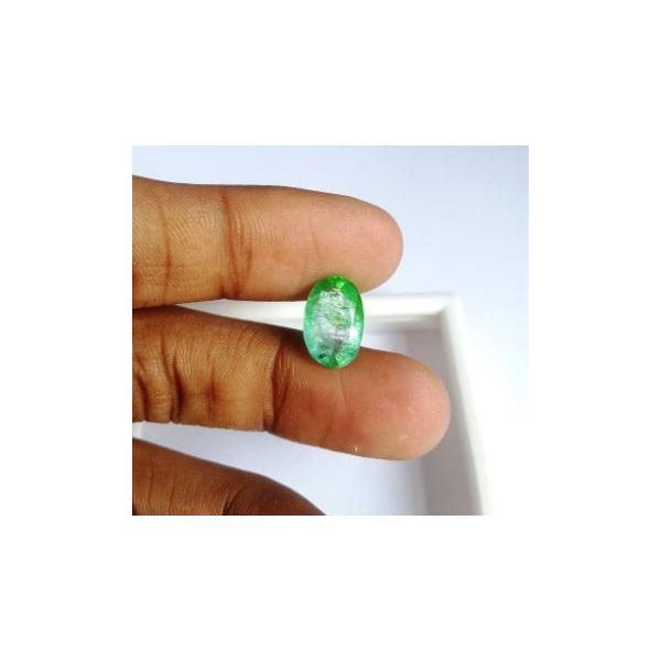 3.82 Carats Natural Columbian Emerald 12.64 x 8.61 x 4.91 mm