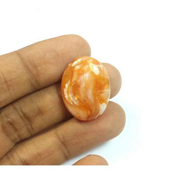 13.72  Carats Natural Orange opal Oval Shaped 23.53x17.84x5.23 mm