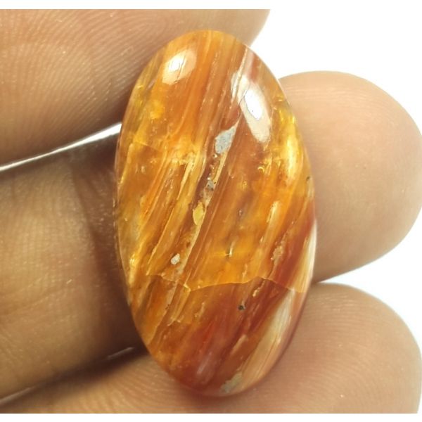 10.43  Carats Natural Orange opal Oval Shaped 25.08x14.01x5.20 mm