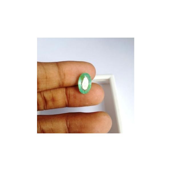 3.97 Carats Natural Columbian Emerald 12.82 x 8.47 x 5.08 mm