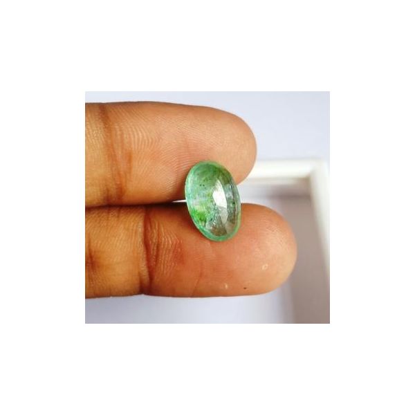 3.97 Carats Natural Columbian Emerald 12.82 x 8.47 x 5.08 mm