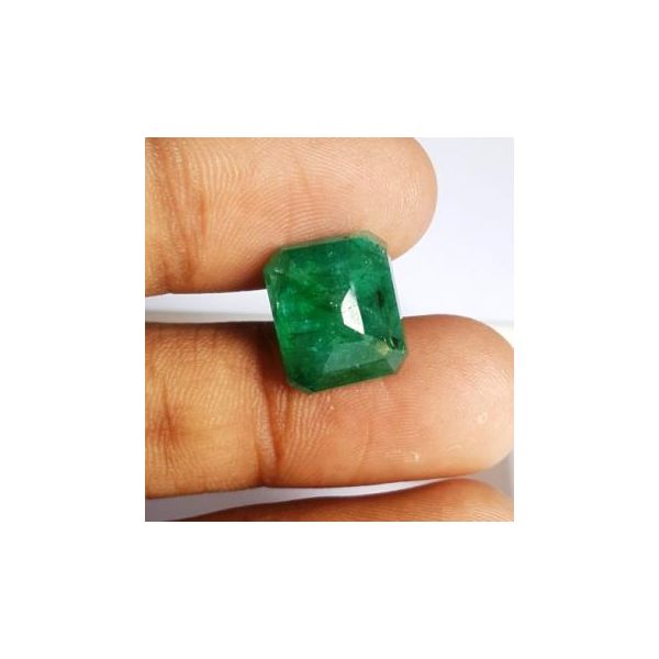 9.65 Carats Natural Zambian Emerald 13.44 x 11.30 x 7.71 mm