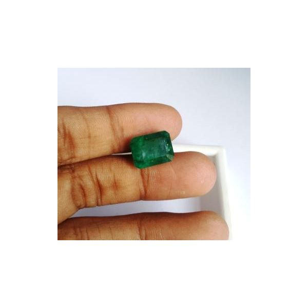 9.18 Carats Natural Zambian Emerald 10.33 x 7.95 X 3.23 mm