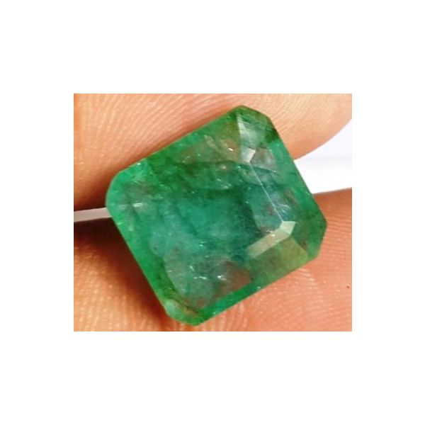 5.66 Carats Natural Zambian Emerald 12.25 x 11.38 x 4.96 mm