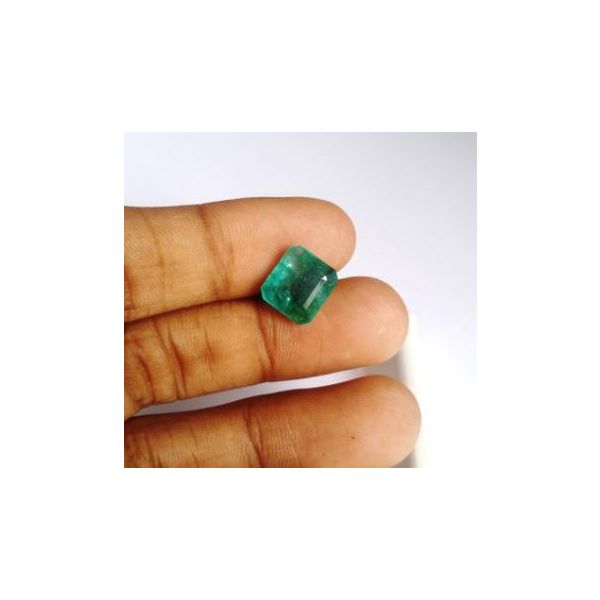 4.61 Carats Natural Zambian Emerald 10.52 x 9.65 x 5.41 mm