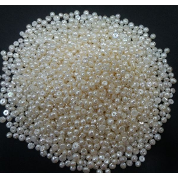 Button Shaped Fresh Water Pearl Half drilled 200_26