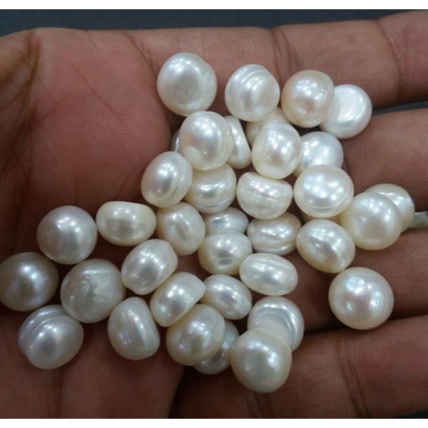 Button Shaped Fresh Water Pearl Undrilled 525_37.1