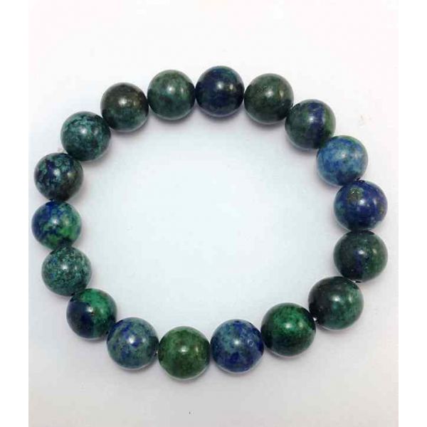 48 Gram Blue Azurite Bracelet BEAD SIZE 12 MM (LENGTH 8 INCH)