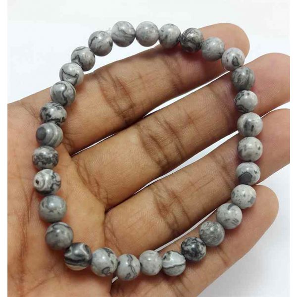 19 Gram Picasso Stone Bracelet Bead Size 8 MM (Bracelet Length 8 Inch)