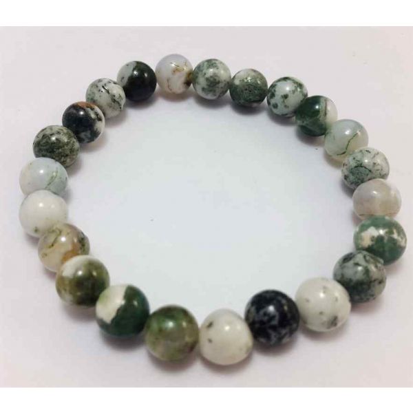 17 Gram Tree Agate Bracelet Bead Size 8 MM (Length 8 Inch)