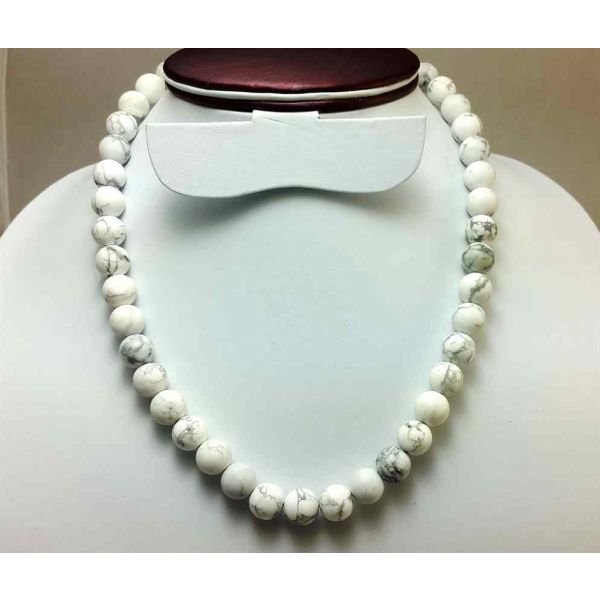 44 Gram Howlite Rosary Bead Size 10 MM (Length 19 Inch)
