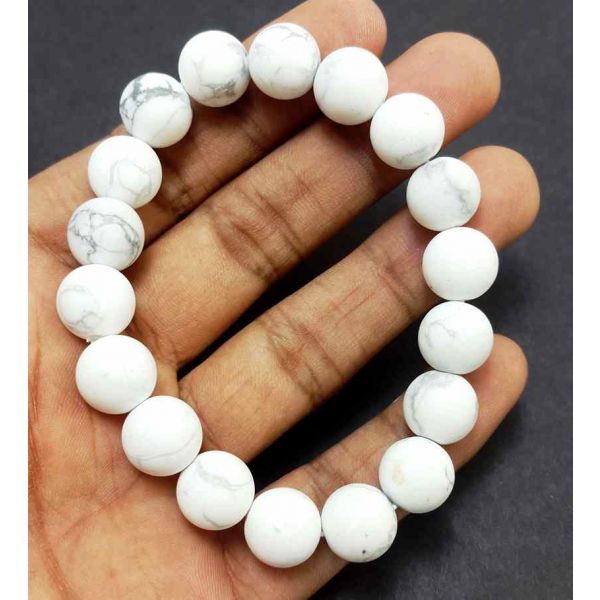 11 Gram Howlite Bracelet Bead Size 6 MM (Length 8 Inch)