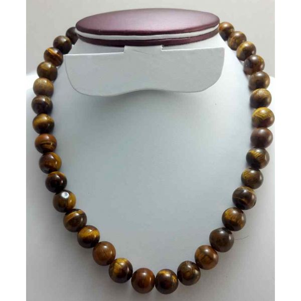 101 Gram Tiger Eye Stone Rosary Bead Size 12 MM (Rosary Length 19 Inch)