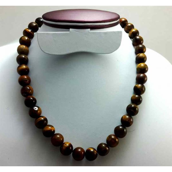 74 Gram Tiger Eye Stone Rosary Bead Size 10 MM (Rosary Length 19 Inch)