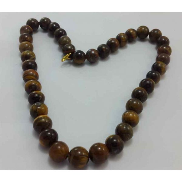 101 Gram Tiger Eye Stone Rosary Bead Size 12 MM (Rosary Length 19 Inch)