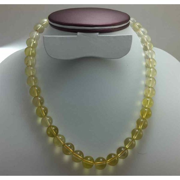 19 Gram Lemon Topaz Rosary Bead Size 6 MM (Rosary Length 19 Inch)