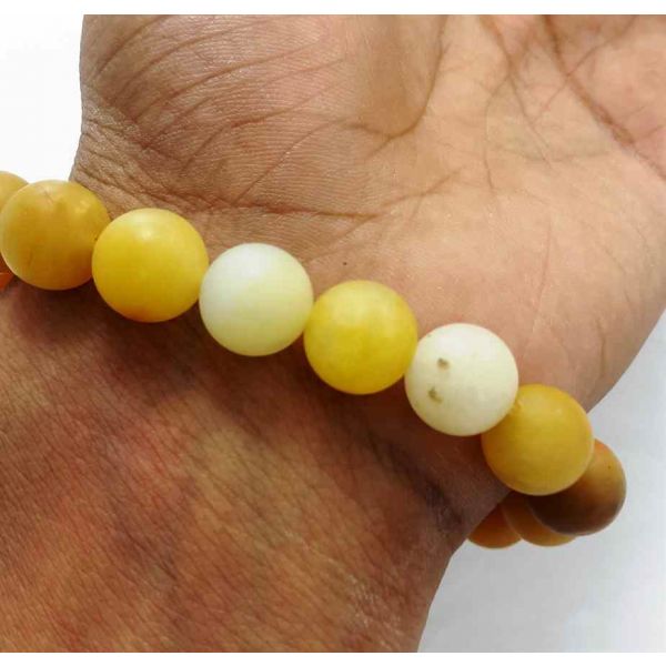 Yellow Jasper Bracelet 30 Gram (Length 8 Inch)