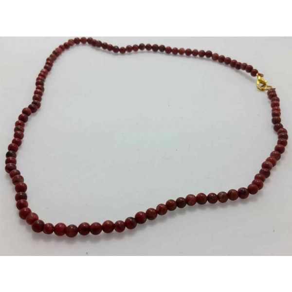 Red Jasper Rosary 14 Gram (Length 19 Inch)
