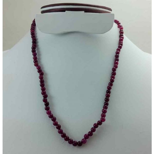 Purplish Red Jade Rosary 14 Gram (Length 19 Inch)