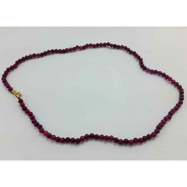 Purplish Red Jade Rosary 14 Gram (Length 19 Inch)