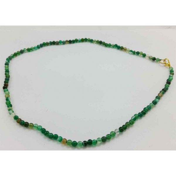 Dark Green Jade Rosary 11 Gram (Length 19 Inch)