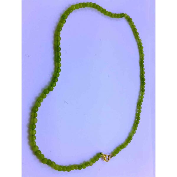 Olive Green Jade Rosary 14 Gram (Length 19 Inch)