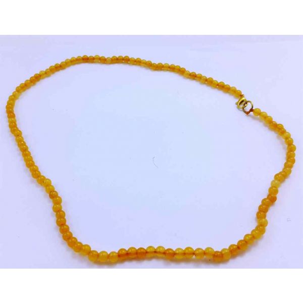 Lemon Yellow Jade Rosary 13 Gram (Length 19 Inch)