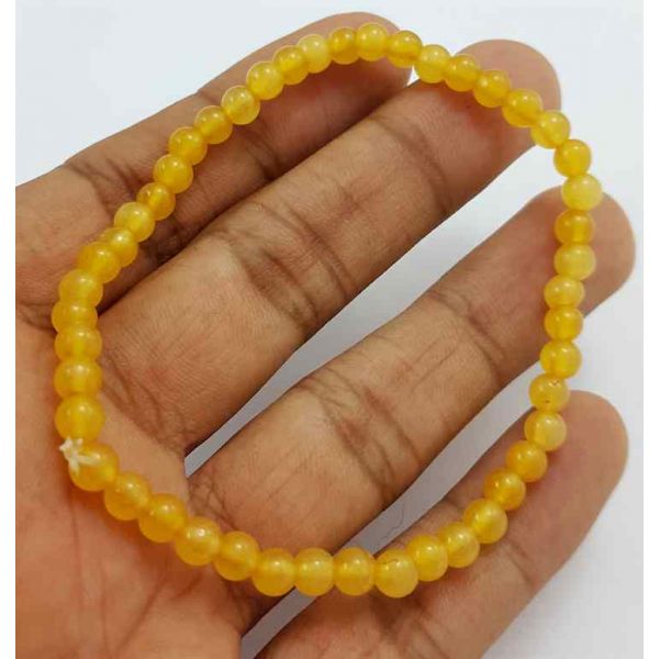 Lemon Yellow Jade Bracelet 5 Gram (Length 8 Inch)