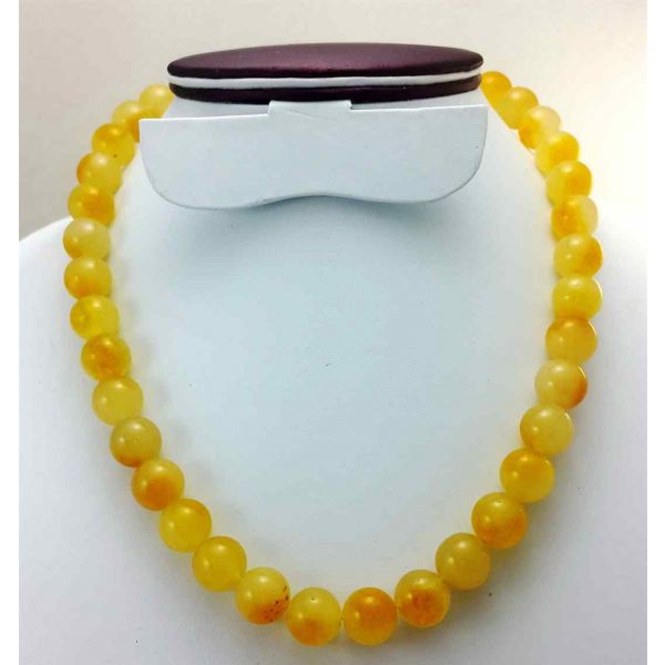 Yellow Jade Rosary 96 Gram (Length 19 Inch)