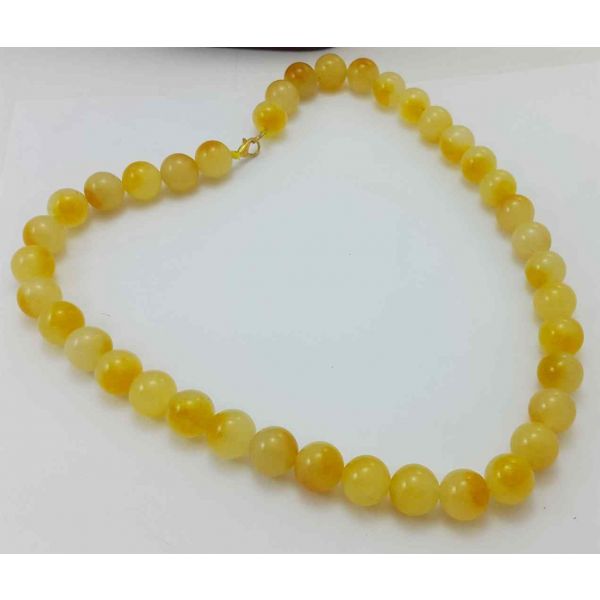 Yellow Jade Rosary 96 Gram (Length 19 Inch)