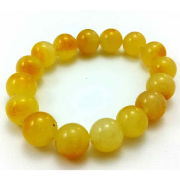 Yellow Jade Bracelet 39 Gram (Length 8 Inch)