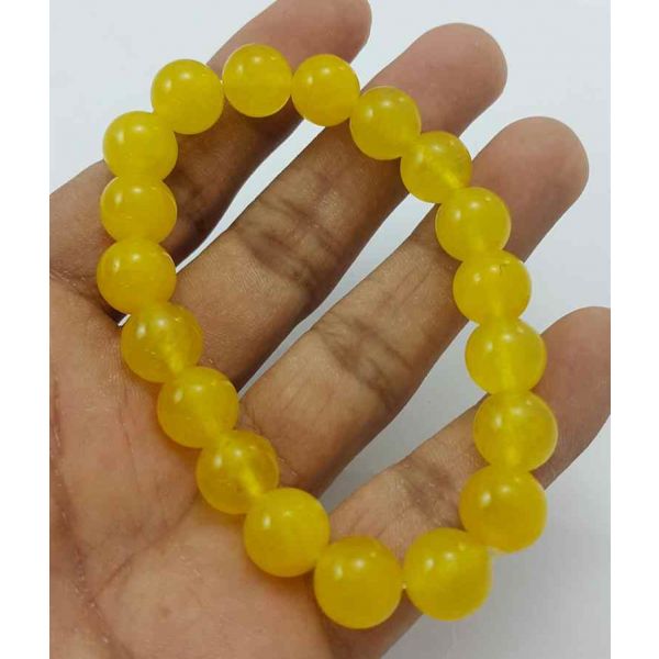 Yellow Jade Bracelet 26 Gram (Length 8 Inch)