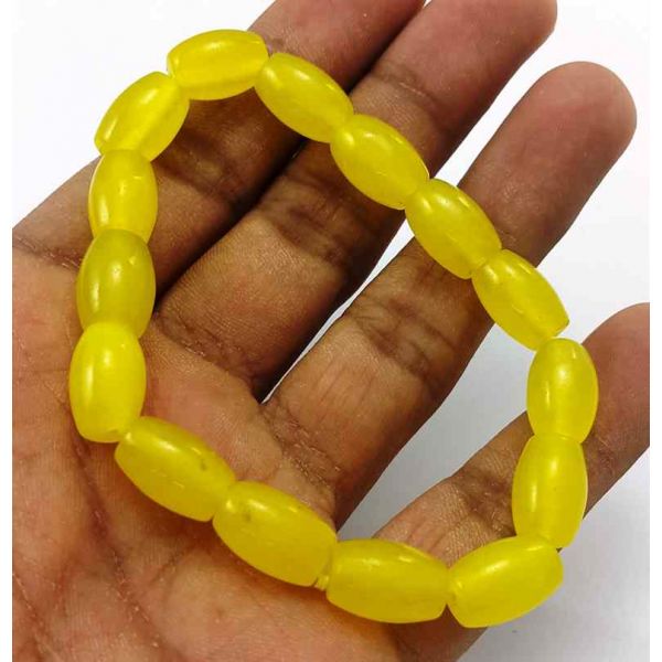 Yellow Jade Bracelet 20 Gram (Length 8 Inch)