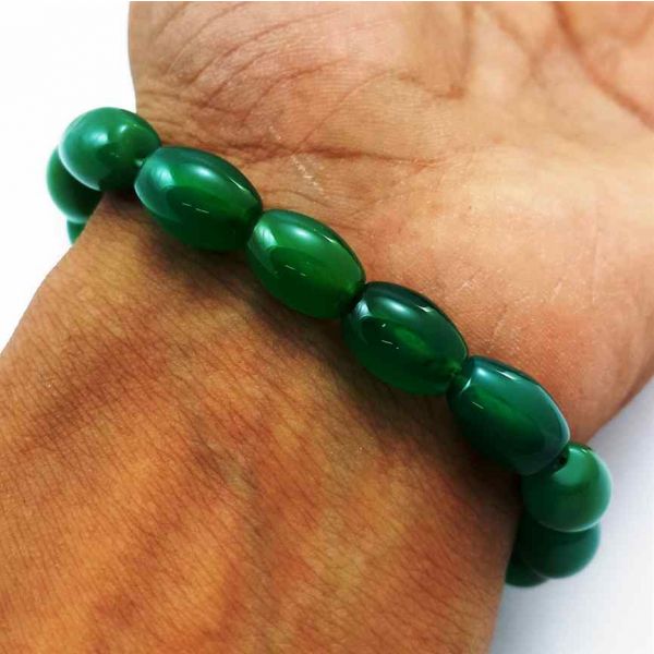 Green Jade Bracelet 20 Gram (Length 8 Inch)