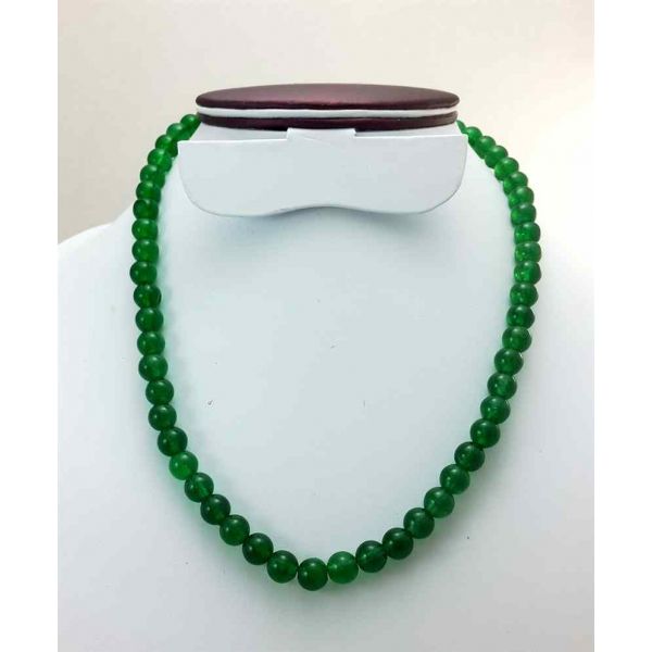 45 Gram Dark Green Jade Rosary Bead Size 8 MM (Rosary Length 19 Inch)