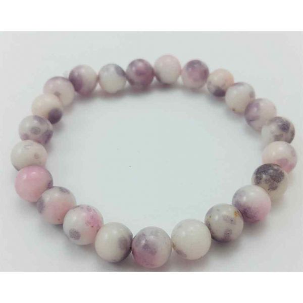 18 Gram Purple Jade Bracelet Bead Size 8 MM (Length 8 Inch)