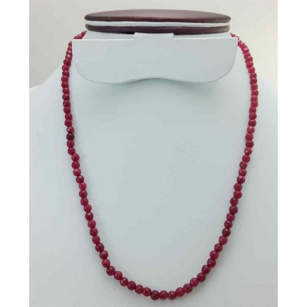 Pinksih Red Jade Rosary 11 Gram (Length 19 Inch)