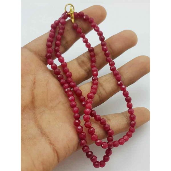 Pinksih Red Jade Rosary 11 Gram (Length 19 Inch)