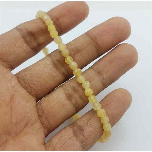 Yellowish Orange Jade Bracelet 4 Gram (Length 8 Inch)