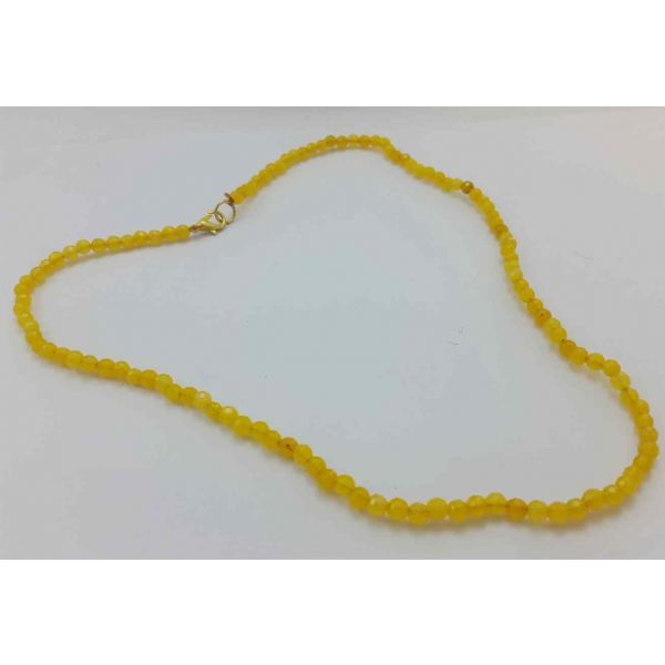 Light Yellow Jade Rosary 11 Gram (Length 19 Inch)